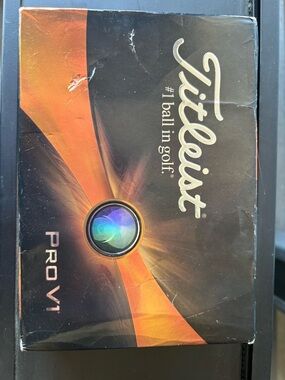 Titleist Black & Orange Pro V1 Graphics Box